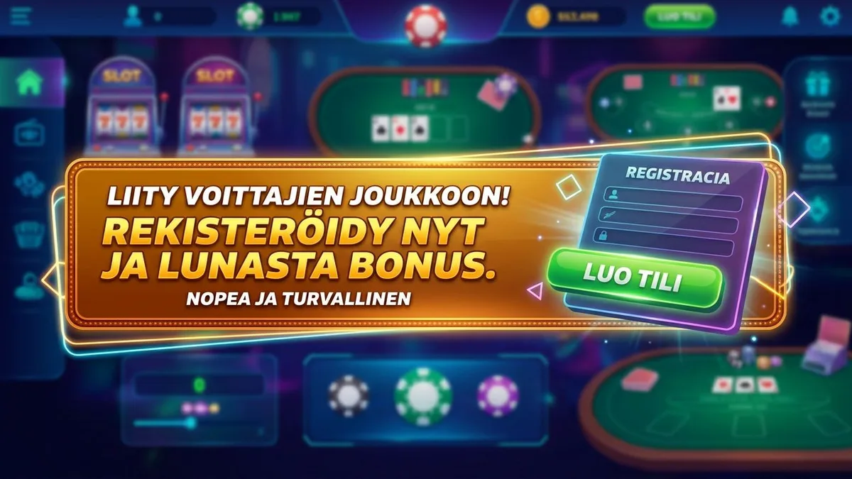 Rekisteröidy bonuksen kanssa